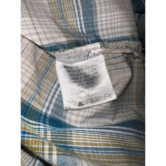 Simms Guide Series Plaid Fishing Button Up
Tan Blue and White Size Large - Picture 5 of 6